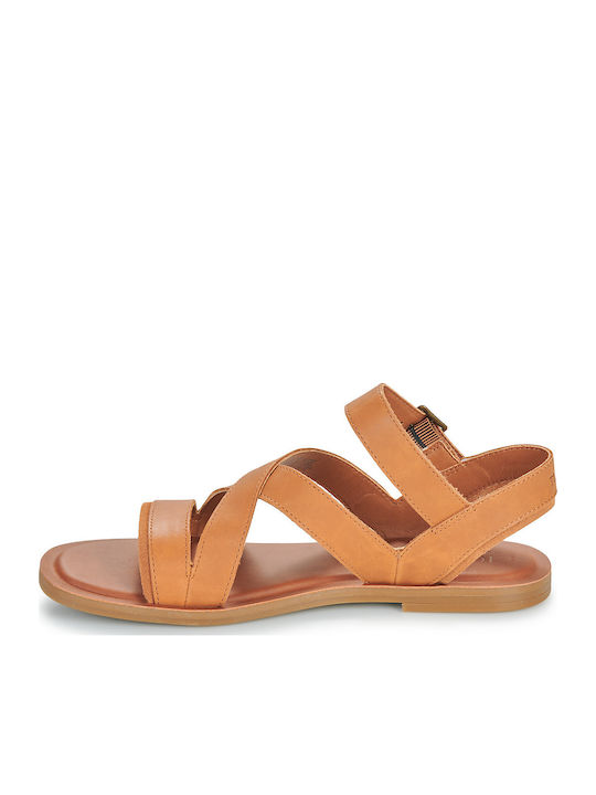 Damen Flache Sandalen Braun