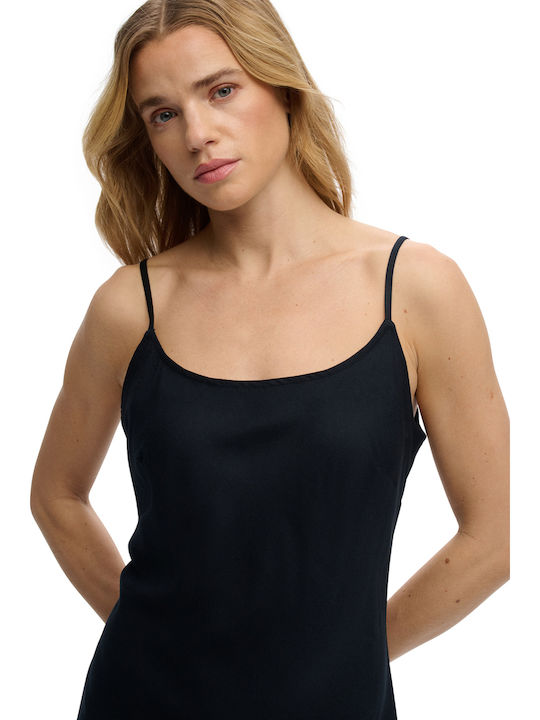 Summer Maxi Slip Dress Black