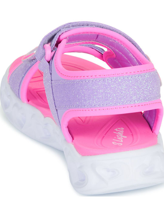 Sandale Tip Pantof Heart Lights Violet