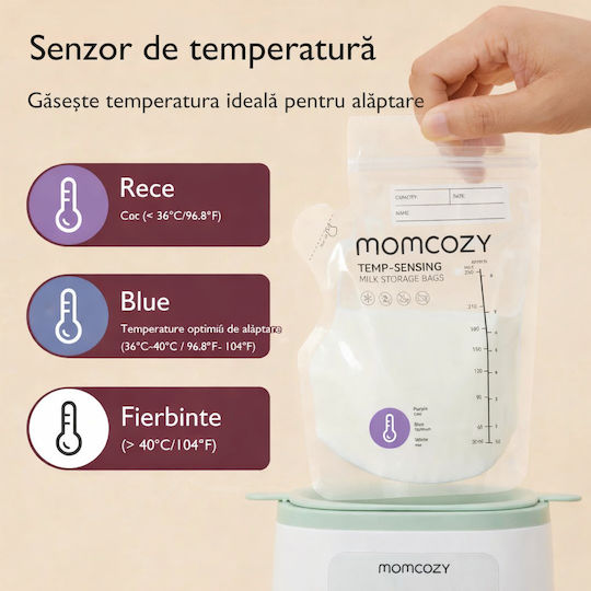 Momcozy Pungi de Depozitare a Laptelui Matern 240ml 60 Bucăți