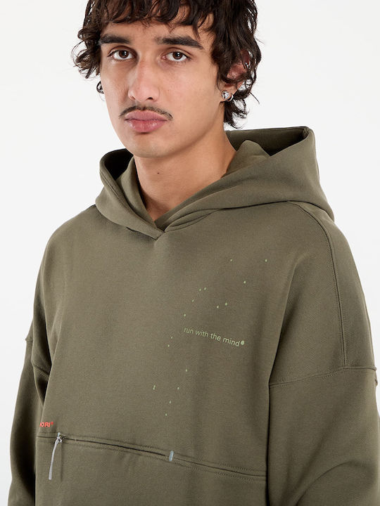 Sweatshirt with Hood Olive Strata