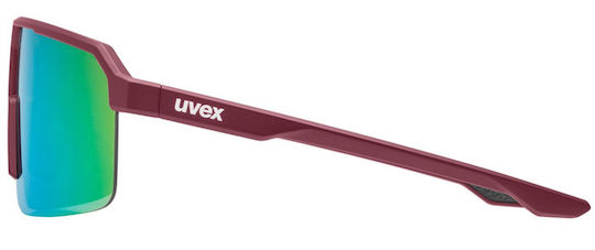 Uvex Cycling Glasses with Pink Frame and Mirror Photochromic Lenses