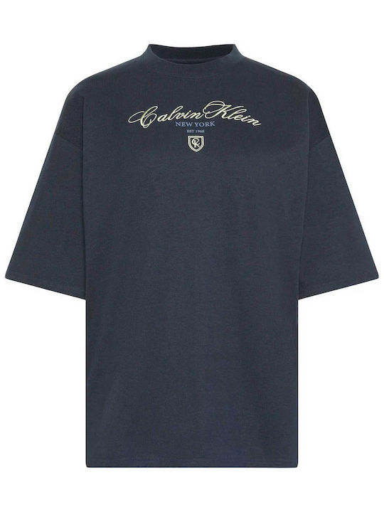 Tricou Crop Oversized Damă Albastru