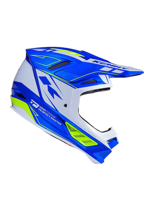 Kenny MX Titanium Candy Blue Каска за Мотор Мотокрос ECE 22.06 1250гр