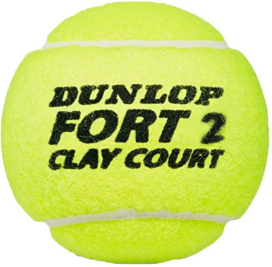 Dunlop Fort Clay Court Тенис Топки 4 Бройки 601613