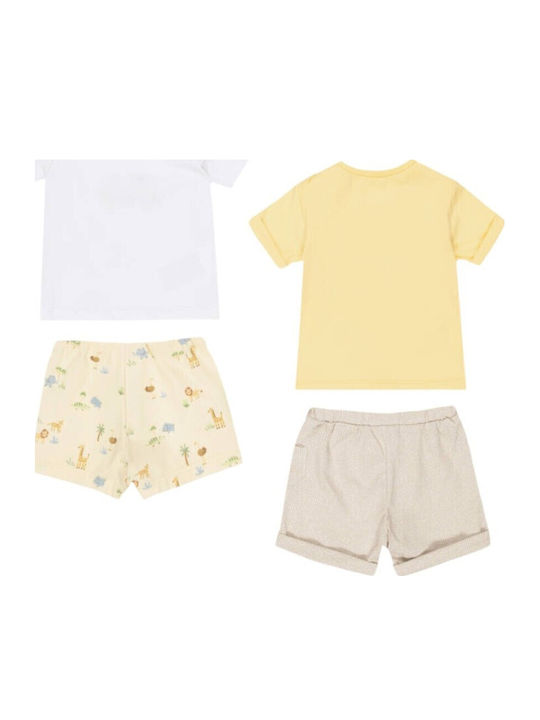 Kids Set with Shorts Summer 4 Pieces Yellow