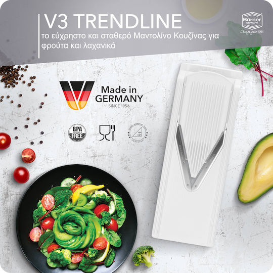 Borner Aufschnittmaschine V3 Trendline Starter Set 6 Stück Weiß