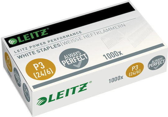 Leitz Staples Leitz Power Performance P3 24/6 1000 Pcs Box White