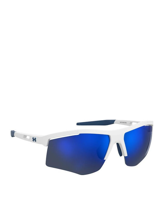 Under Armour Ochelari De Soare Pentru Bărbați Cu Culoarea Albastră A Sceletului Și Culoarea Albastră A Lentilei