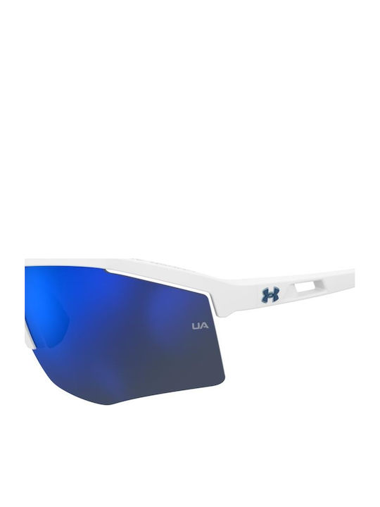 Under Armour Ochelari De Soare Pentru Bărbați Cu Culoarea Albastră A Sceletului Și Culoarea Albastră A Lentilei