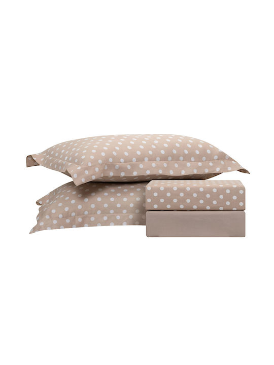 Beauty Home Art 10101 Fancy Coverlet Set Single Beige 160x230cm 2 Pieces