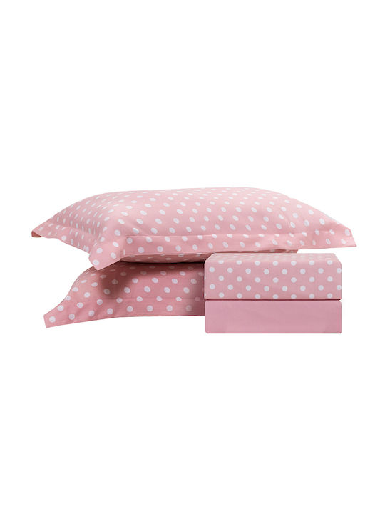 Beauty Home Set Steppdecke Einzel 160x230cm Art 10101 Rosa 10101ΠΜΜΟ-Rosa 350 GSM