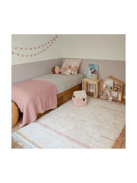 Lorena Canals Lanes Vintage Kids Rug Pink 90x130cm