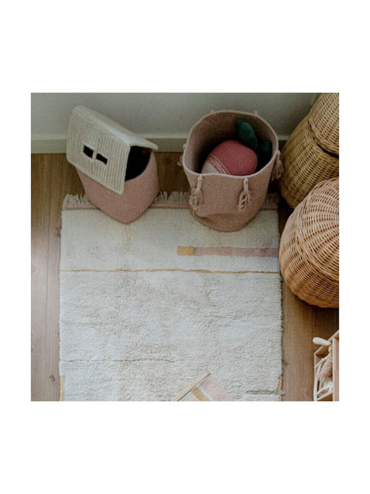 Lorena Canals Lanes Vintage Kids Rug Pink 90x130cm
