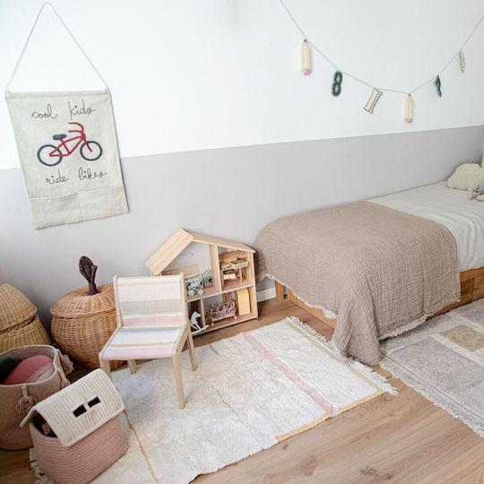 Lorena Canals Lanes Vintage Kinderteppich Rosa 90x130cm