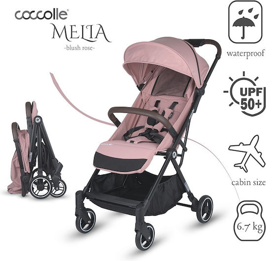 Coccolle Melia Baby Stroller Suitable for Newborn Blush Rose 6.7kg