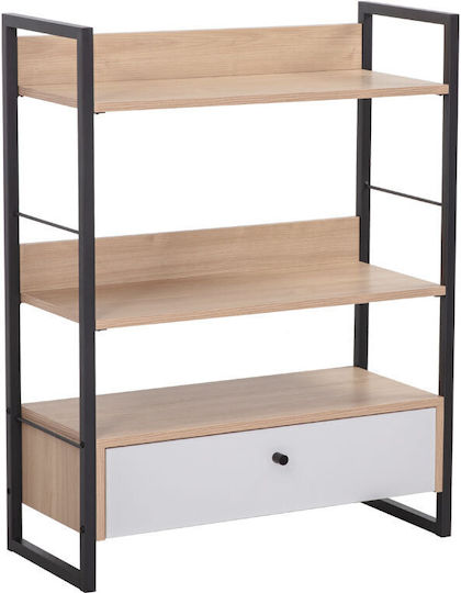 Βιβλιοθήκη Trilogy Φυσικό Μαύρο 70x30x90εκ. Βιβλιοθήκη Trilogy Φυσικό Μαύρο 70x30x90εκ.