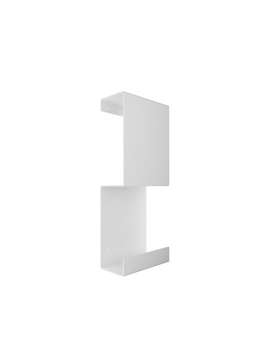 Verdi Wall Mounted Bathroom Shelf Metallic 10.3x10.3x50.3cm Grey