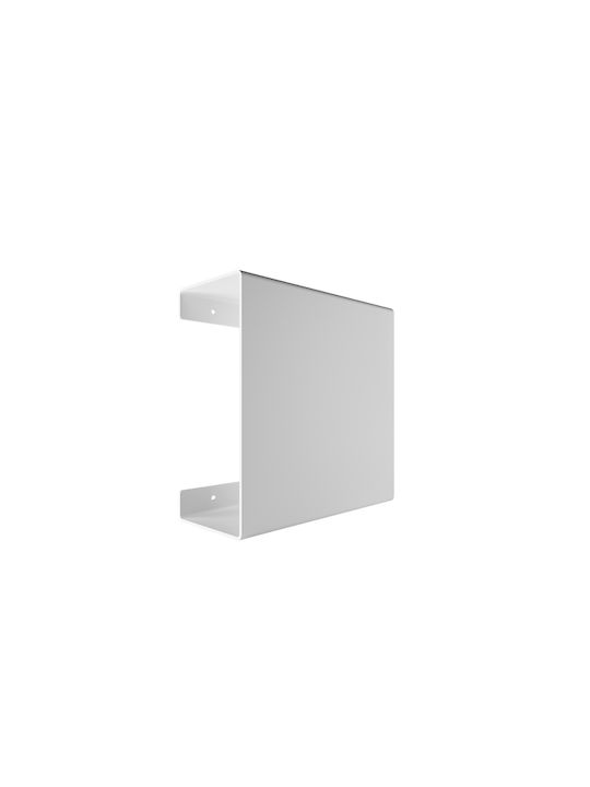 Verdi Wall Mounted Bathroom Shelf Metallic 10x10x27cm Grey