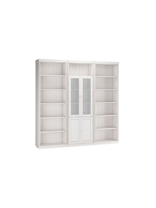 Βιβλιοθήκη Saltoro 113 Άσπρο 222x34x223εκ.