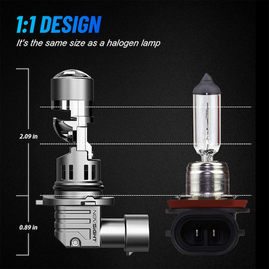 NovSight Car and Motorcycle Lamp HB4-9006 Canbus LED 6500K Cold White 12V 60W