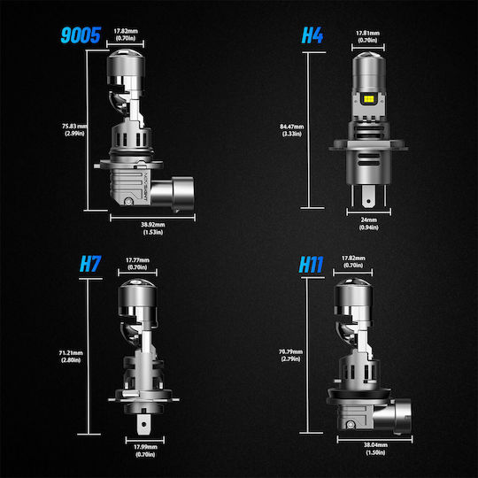 NovSight Car and Motorcycle Lamp H11 Canbus LED 6500K Cold White 12V 60W