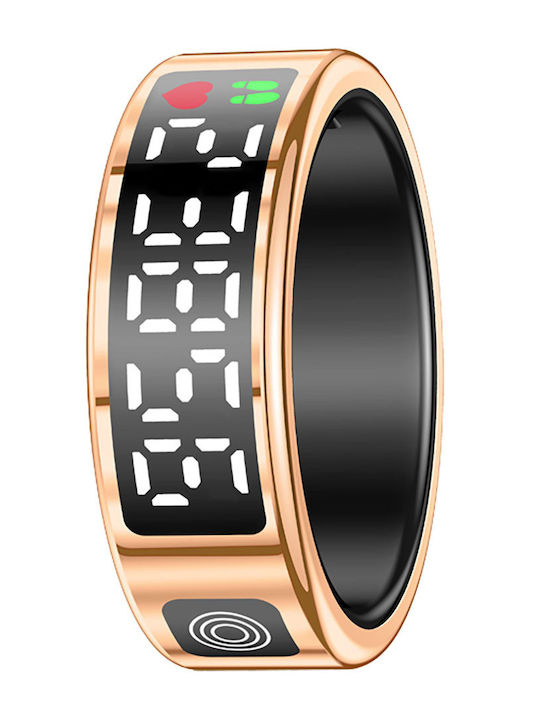 Avizar Diana Smart Ring 17.3mm Αδιάβροχο με Παλμογράφο Χρυσό
