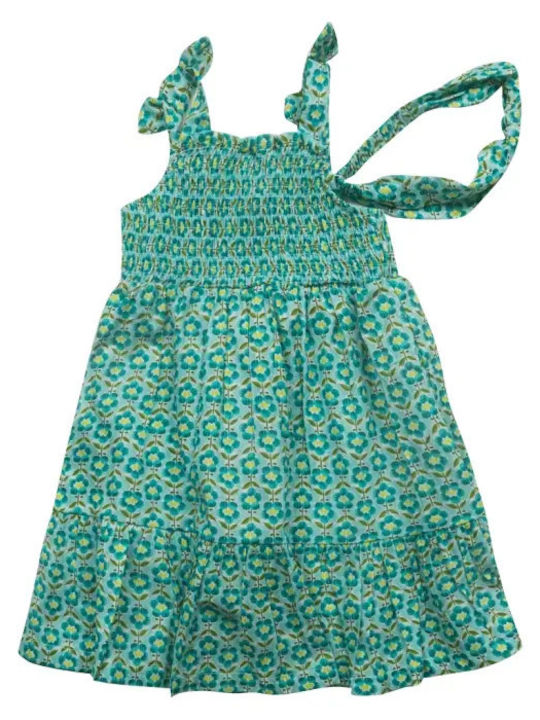 Kids Dress Sleeveless Blue