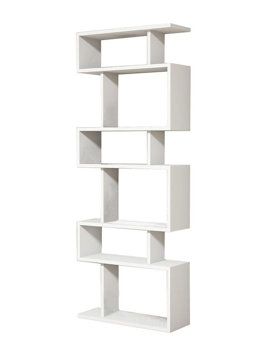 White Bookcase Blok 60x20x156cm