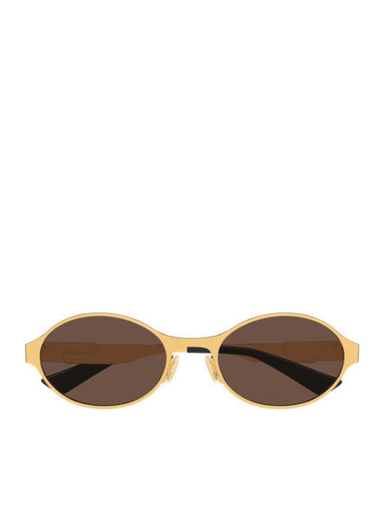 Bottega Veneta Unisex Sonnenbrillen mit Goldfarbenem Rahmen und Goldfarbenen Gläsern BV1456S 001
