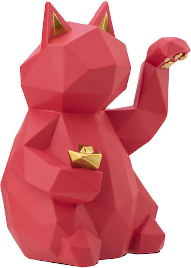 Techkidz Interior Decoration Model Lucky Cat Modernized Version Maneki-neko Red