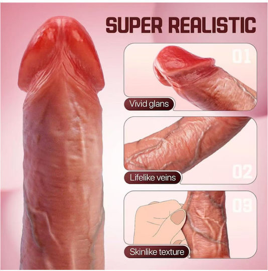 APH Realistic Dildo Vibrator with Remote Control Flesh