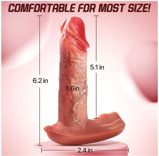 APH Realistic Dildo Vibrator with Remote Control Flesh