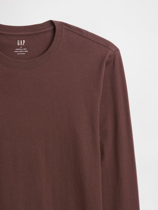 Langarm Herrenbluse Braun