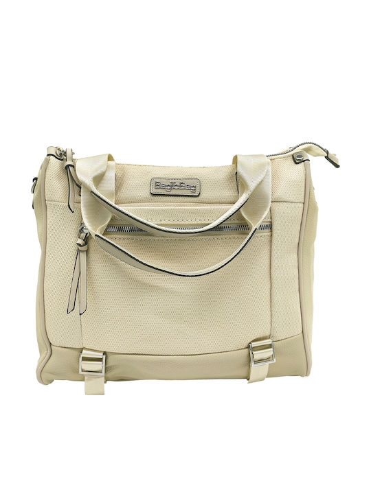 Fabric Women's Shoulder Bag Beige