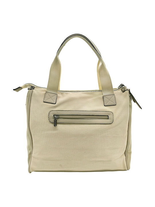 Fabric Women's Shoulder Bag Beige