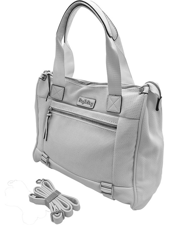 Fabric Women's Shoulder Bag White