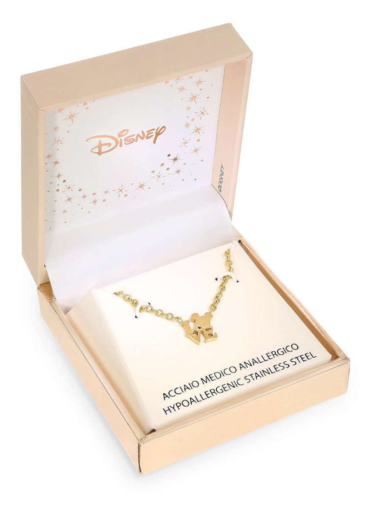 Disney Necklace From Gold Plated Steel