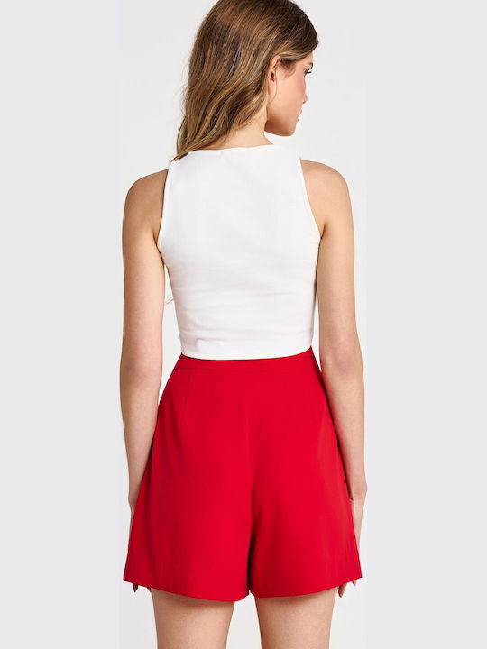 Γυναικείο Crop Top Βαμβακερό Αμάνικο Λευκό