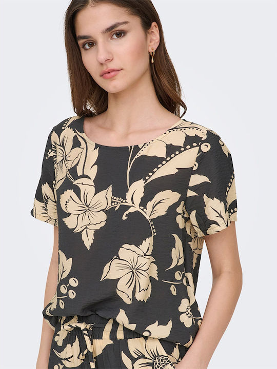 Women's Blouse with 3/4 Sleeve Black