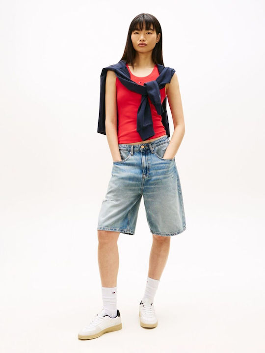 Tommy Hilfiger Tjw Essential Damen-Top Ärmellose Rote Tommy Hilfiger Tjw Essential Damen-Top Ärmellose Rote