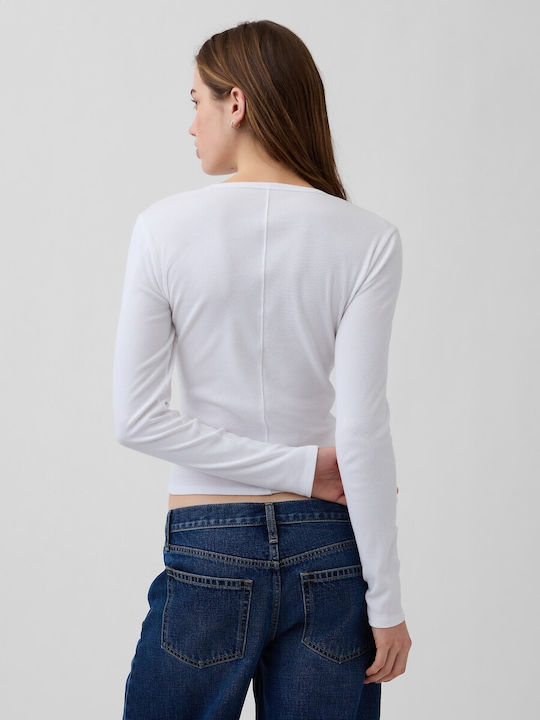 Γυναικείο Crop Top Βαμβακερό Fresh White