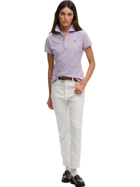 Heritage Women's Polo Short Sleeve Blouse Parma Violet Purple