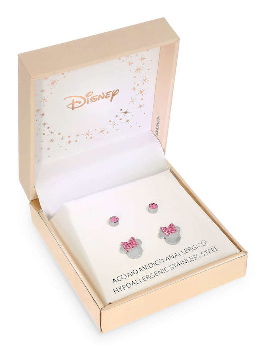 Disney Set Earrings Made of Steel with Stones