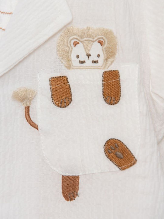 Kids Clothing Set with Shorts Summer 3 Pieces White