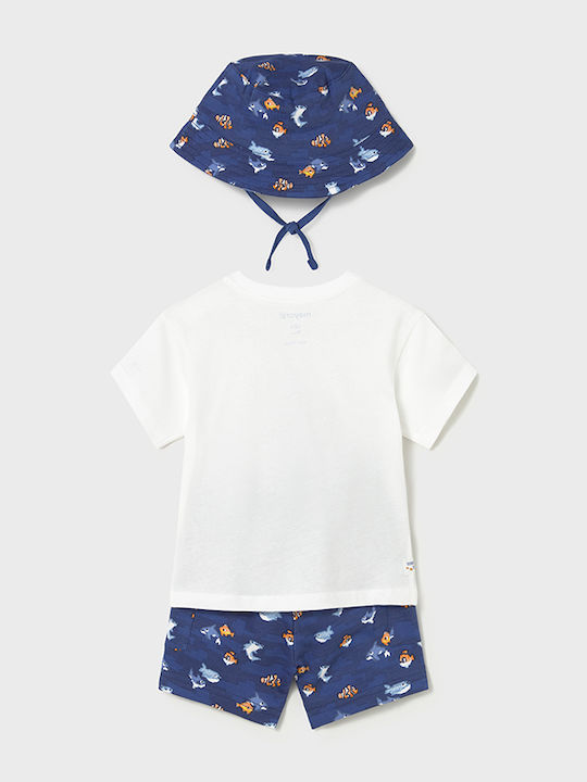 Kinderbekleidungsset mit Shorts Sommer 3 Stück Weiß Blau
