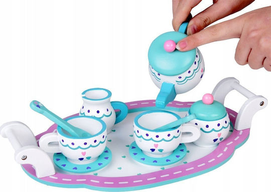 Wooden Tea Set Coffee Maker Cups Carafe Tray Za5385