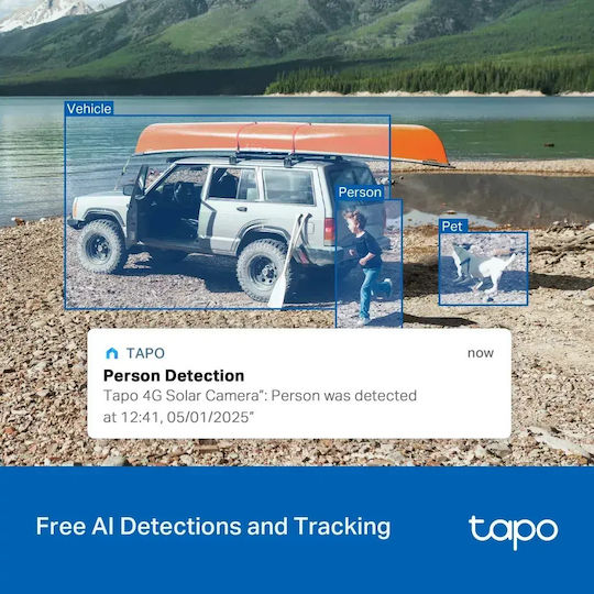 TP-LINK Tapo C615G KIT v1 IP Surveillance Camera 4G Full HD+ 3MP Waterproof Battery Powered with Two-Way Communication and 4mm Lens