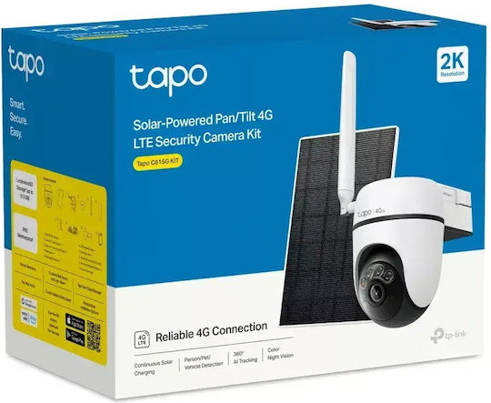 TP-LINK Tapo C615G KIT v1 IP Surveillance Camera 4G Full HD+ 3MP Waterproof Battery Powered with Two-Way Communication and 4mm Lens