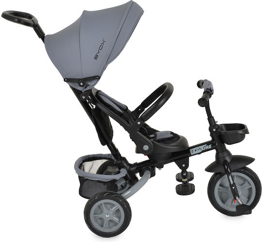 Byox Explore Πτυσσόμενο με Χειρολαβή Γονέα για 12 Μηνών Dark Grey